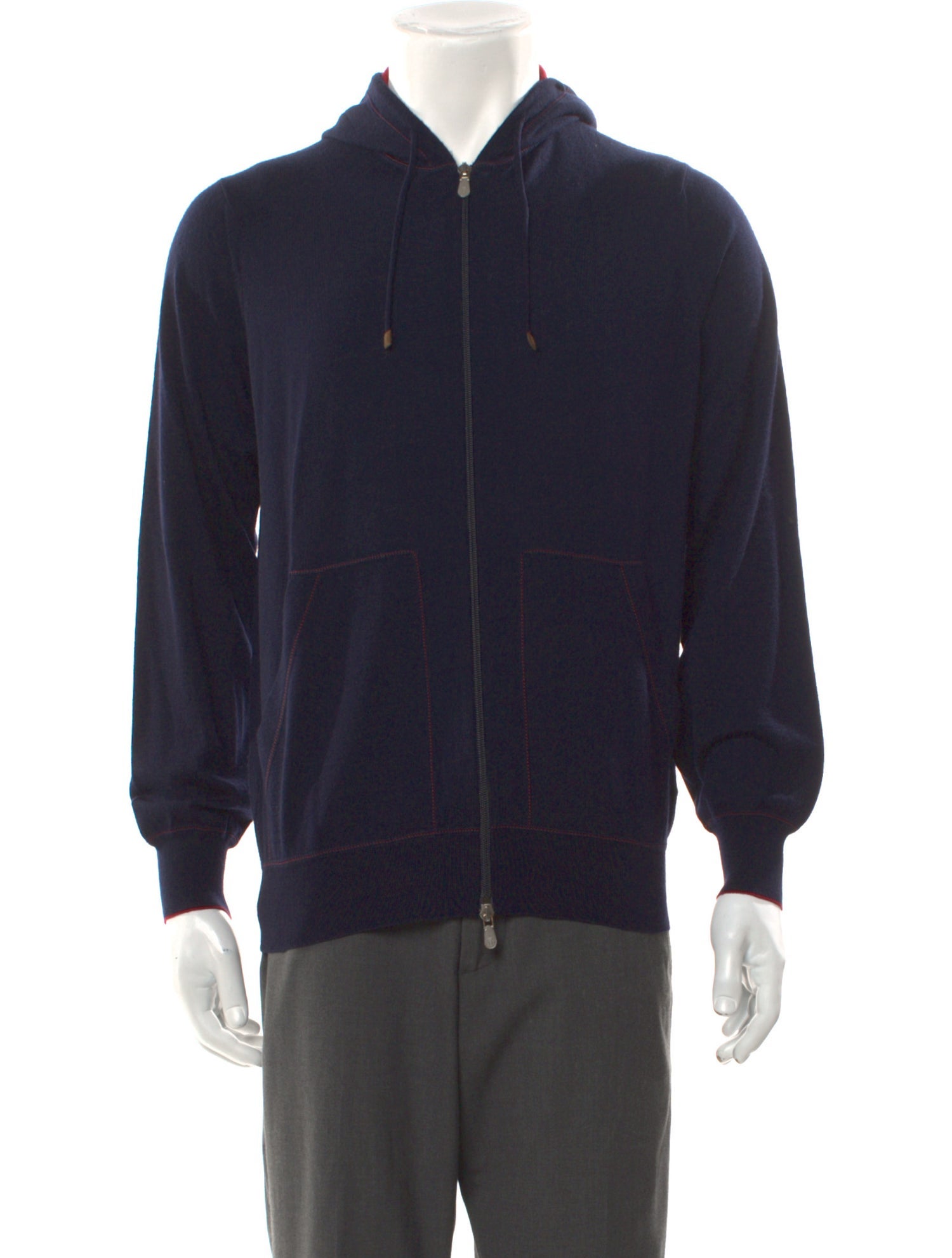 Brunello Cucinelli Virgin Wool Mock Neck Cardigan