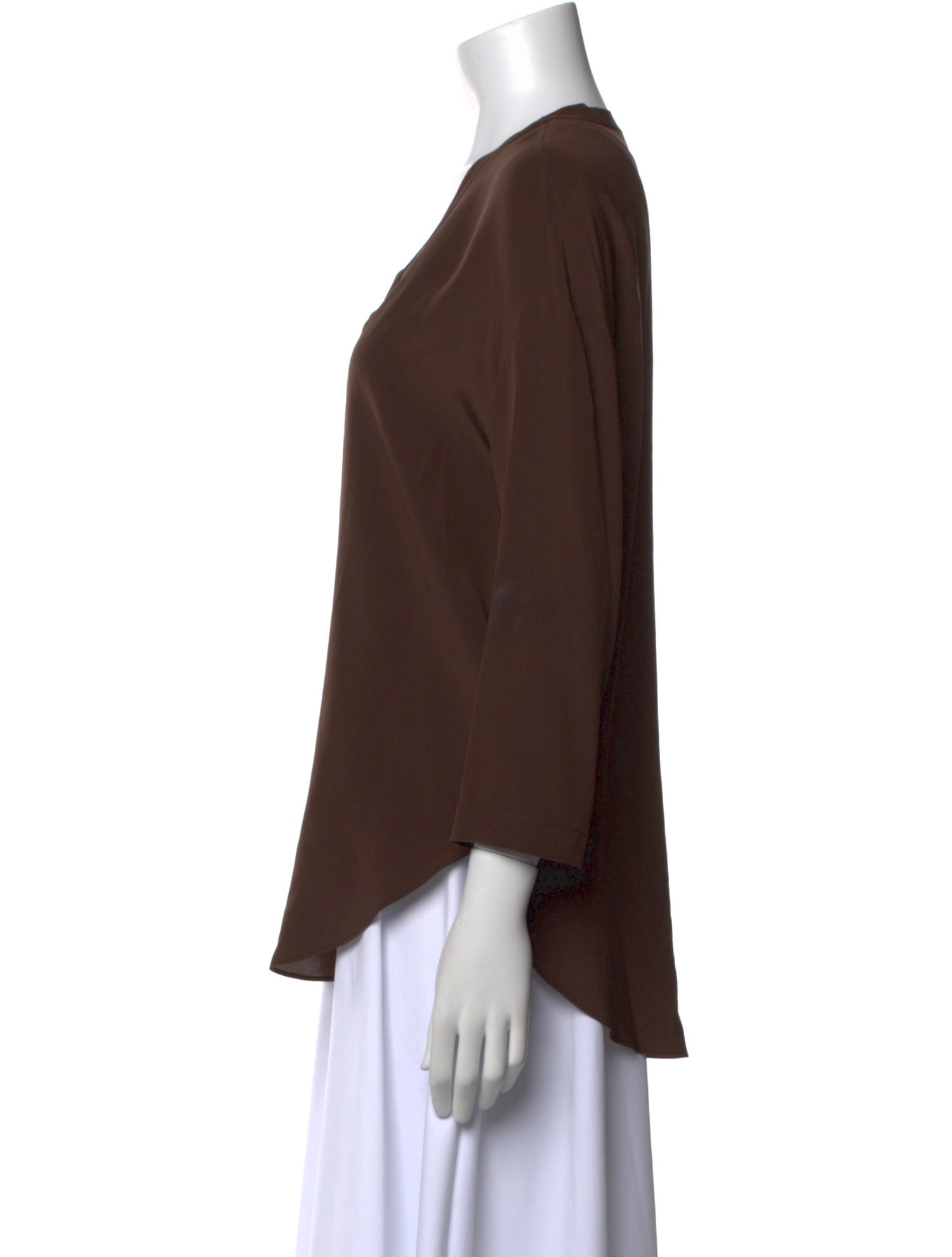 Brunello Cucinelli Silk Cowl Neck Top