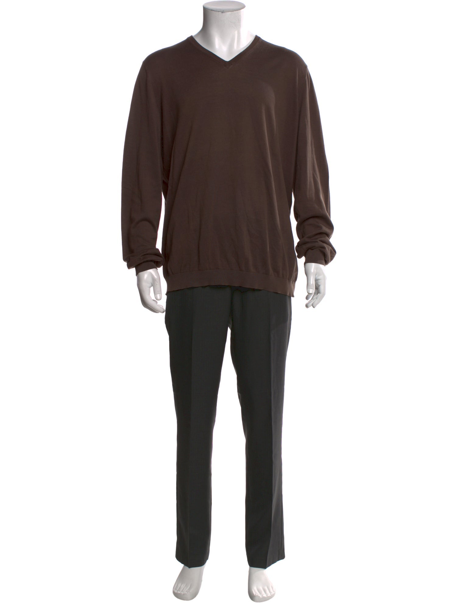 Brunello Cucinelli V-Neck Long Sleeve Pullover