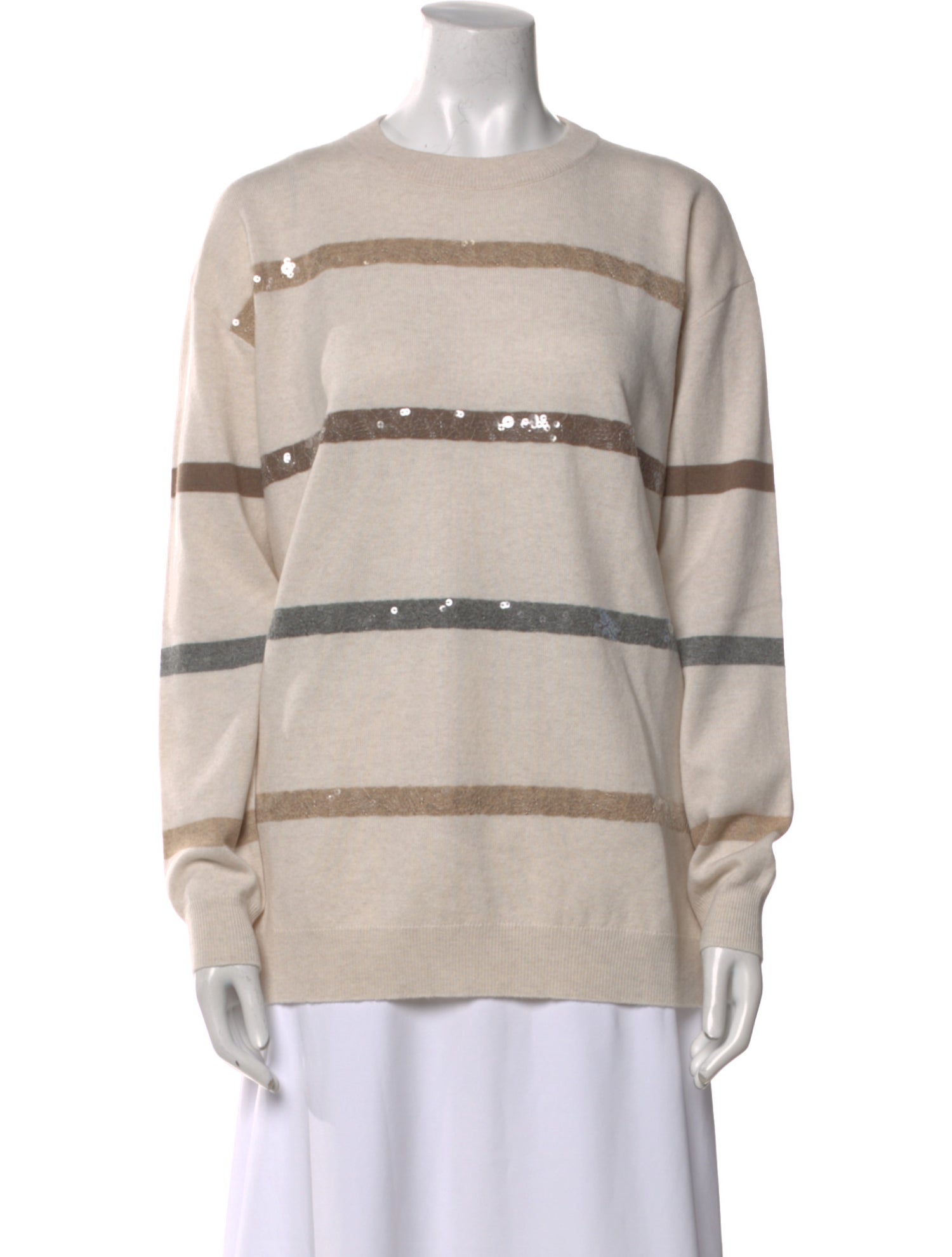 Brunello Cucinelli Virgin Wool Striped Sweater