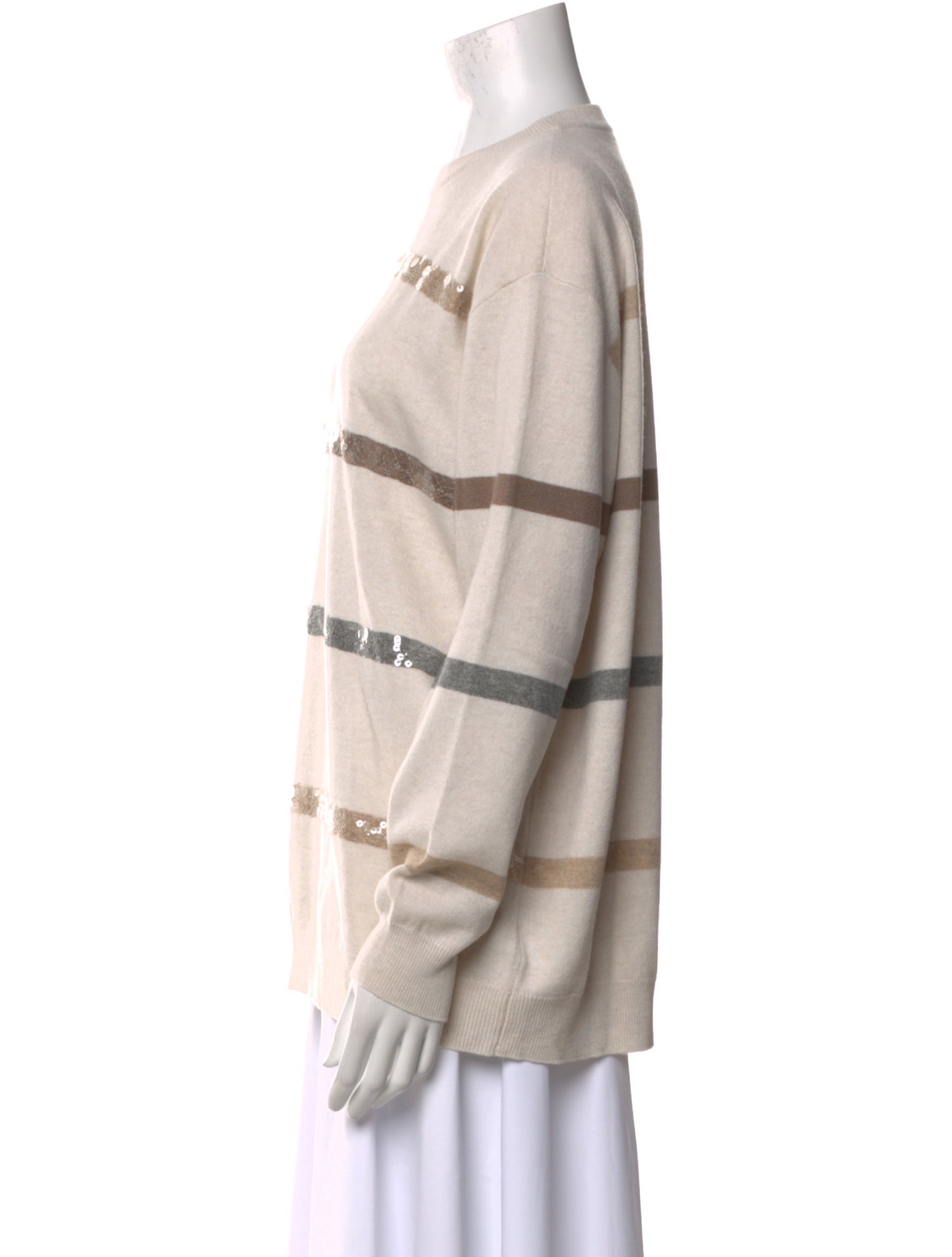 Brunello Cucinelli Virgin Wool Striped Sweater