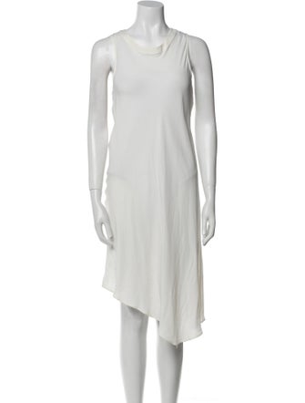 Brunello Cucinelli Scoop Neck Midi Length Dress
