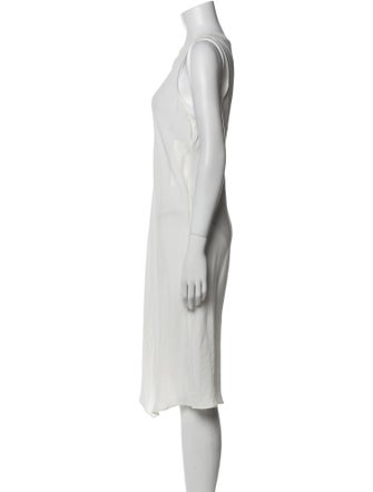 Brunello Cucinelli Scoop Neck Midi Length Dress