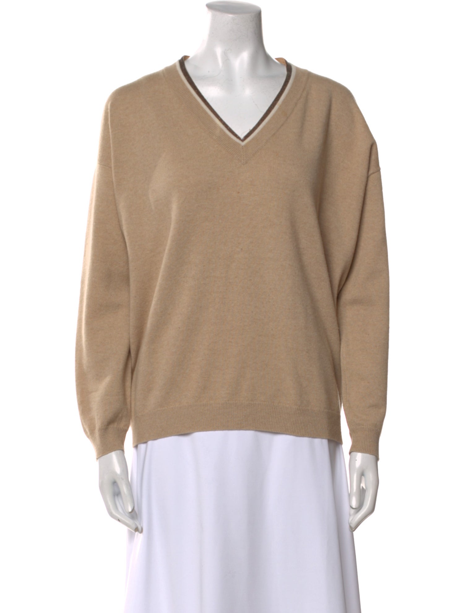 Brunello Cucinelli Virgin Wool V-Neck Sweater