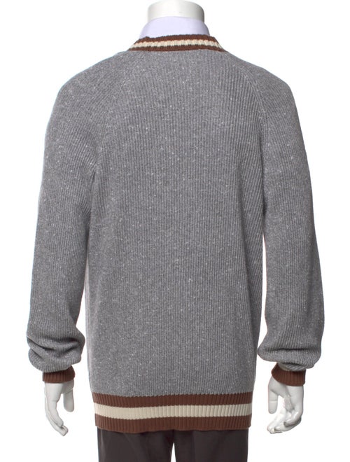 Brunello Cucinelli Striped V-Neck Cardigan