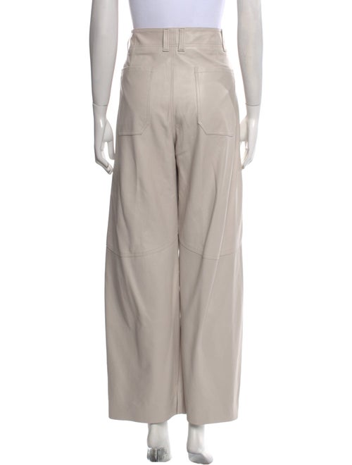 Brunello Cucinelli Leather Wide Leg Pants