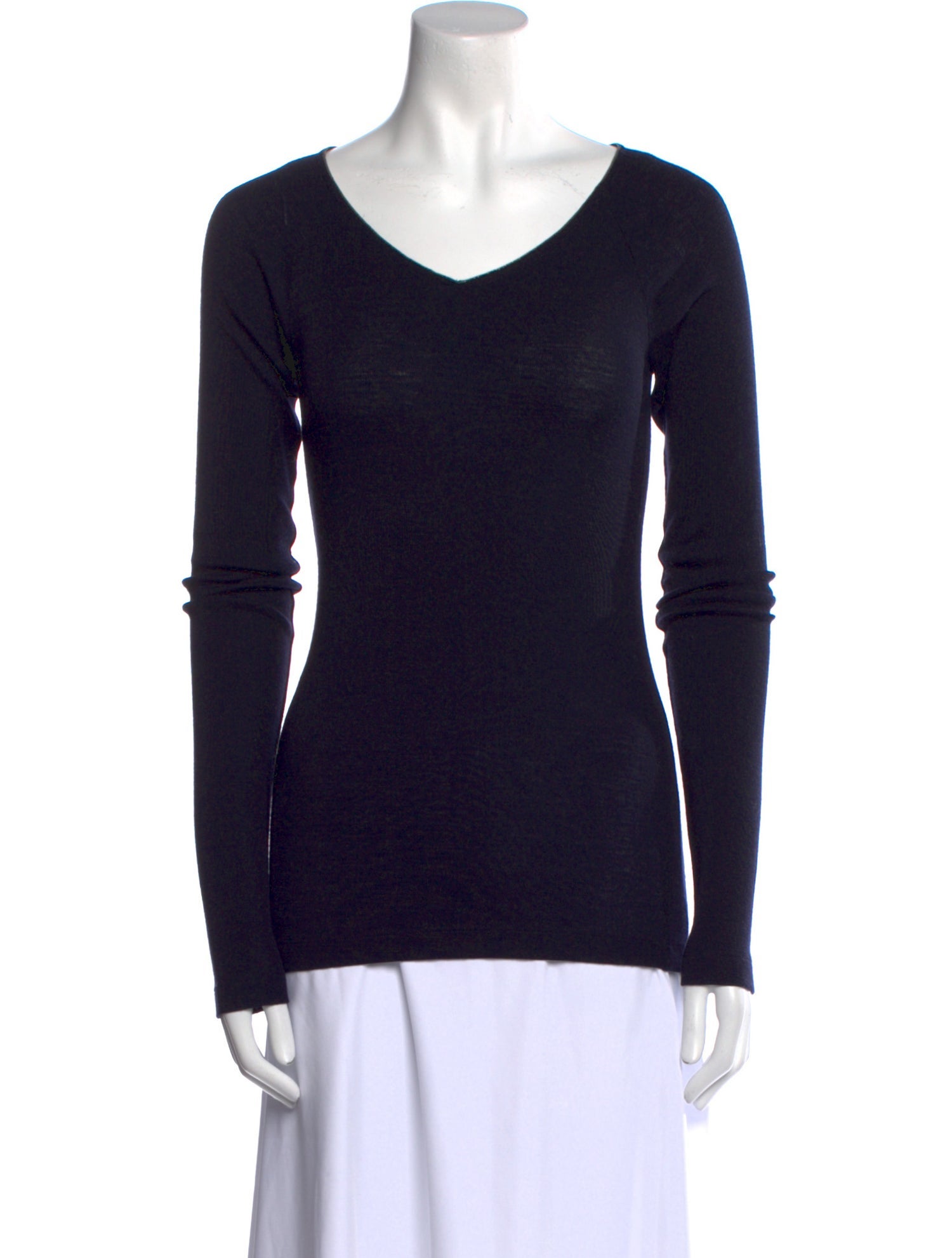 Brunello Cucinelli V-Neck Long Sleeve T-Shirt