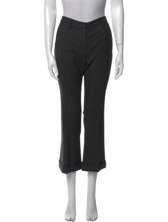 Brunello Cucinelli Plaid Print Wide Leg Pants