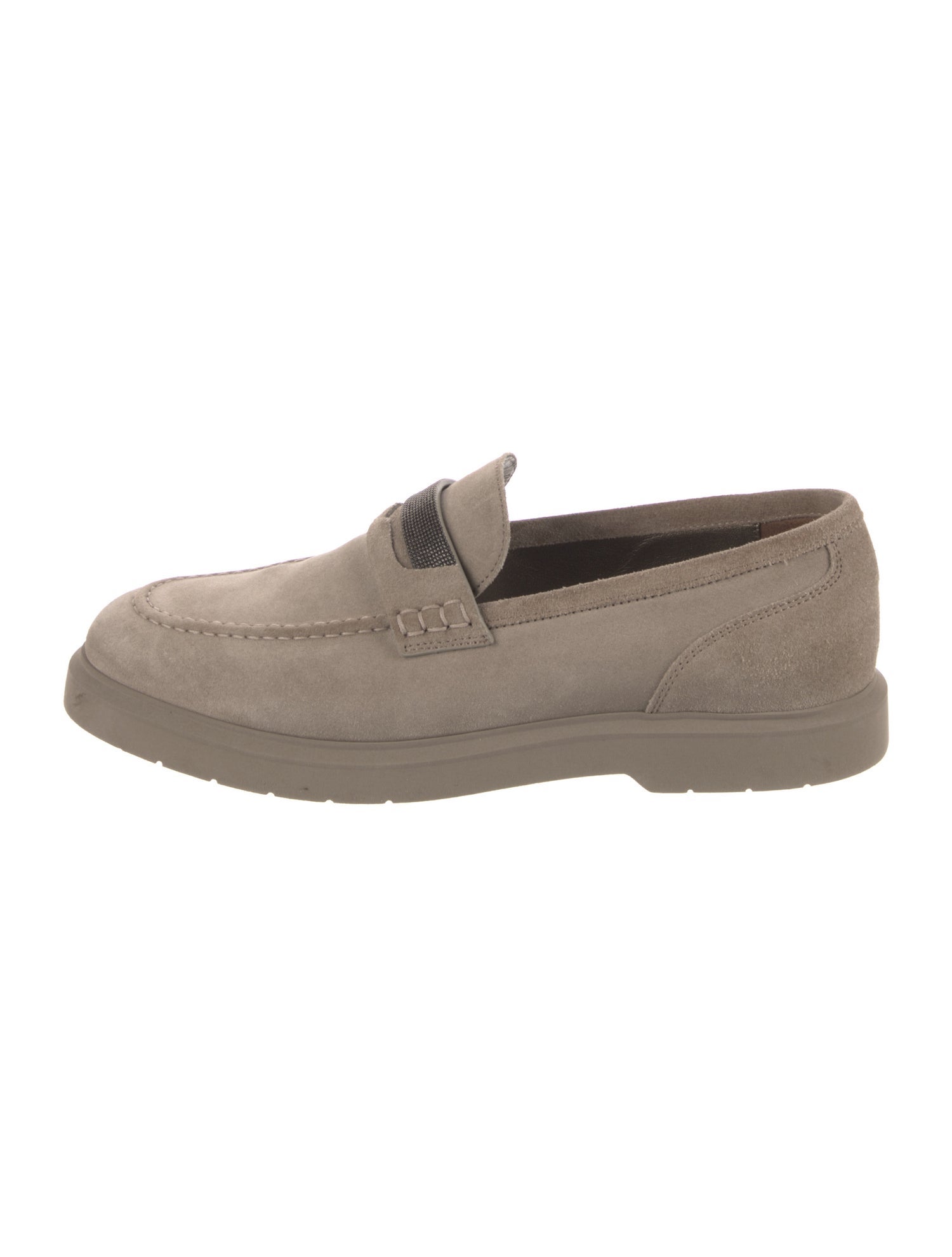 Brunello Cucinelli Monili Suede Loafers