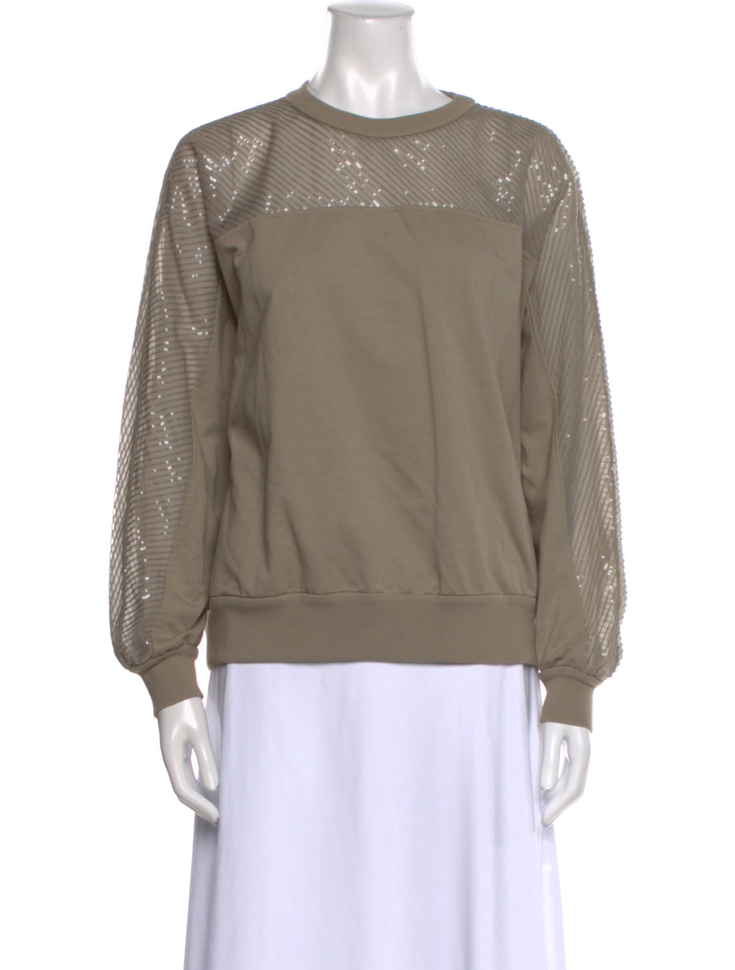 Brunello Cucinelli Crew Neck Long Sleeve Sweatshirt