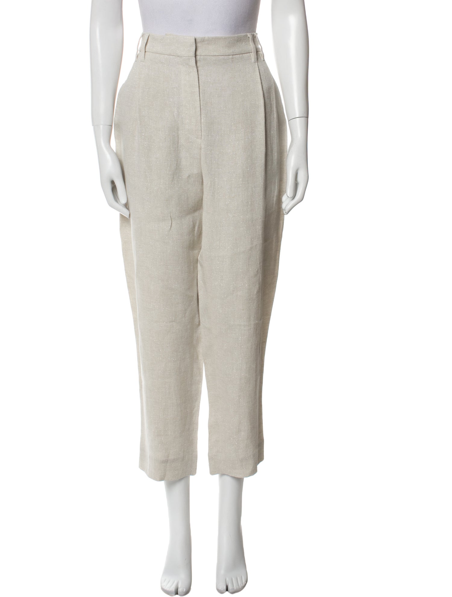 Brunello Cucinelli Linen Straight Leg Pants
