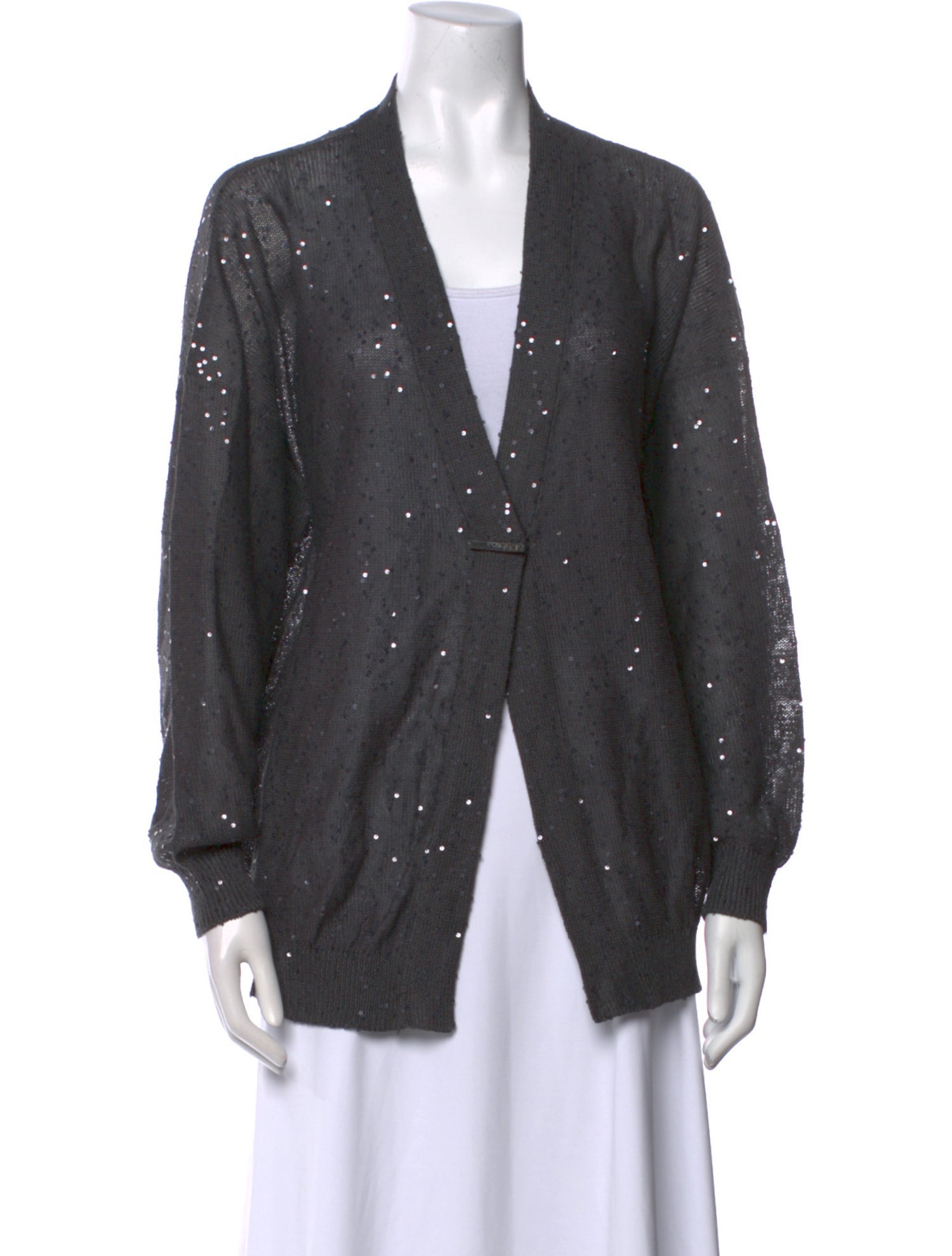 Brunello Cucinelli Linen V-Neck Sweater w/ Tags