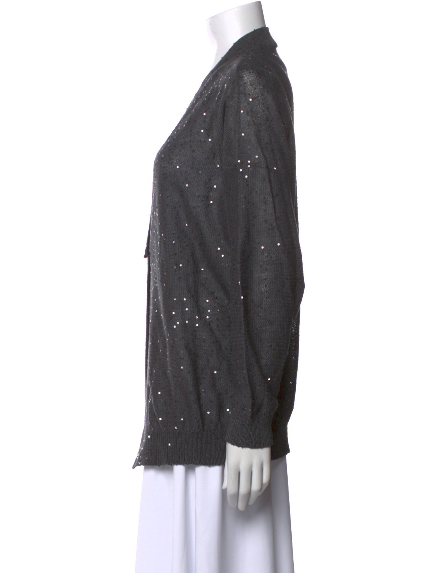 Brunello Cucinelli Linen V-Neck Sweater w/ Tags