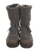 Brunello Cucinelli Suede Beaded Accents Combat Boots