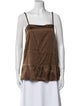 Brunello Cucinelli Silk Square Neckline Top