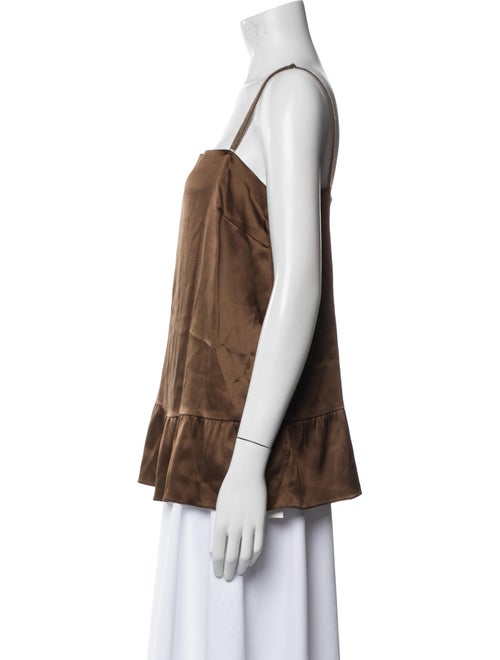 Brunello Cucinelli Silk Square Neckline Top