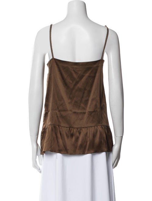 Brunello Cucinelli Silk Square Neckline Top