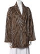 Brunello Cucinelli Cashmere Striped Faux Fur Jacket