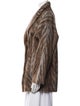 Brunello Cucinelli Cashmere Striped Faux Fur Jacket