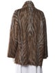 Brunello Cucinelli Cashmere Striped Faux Fur Jacket