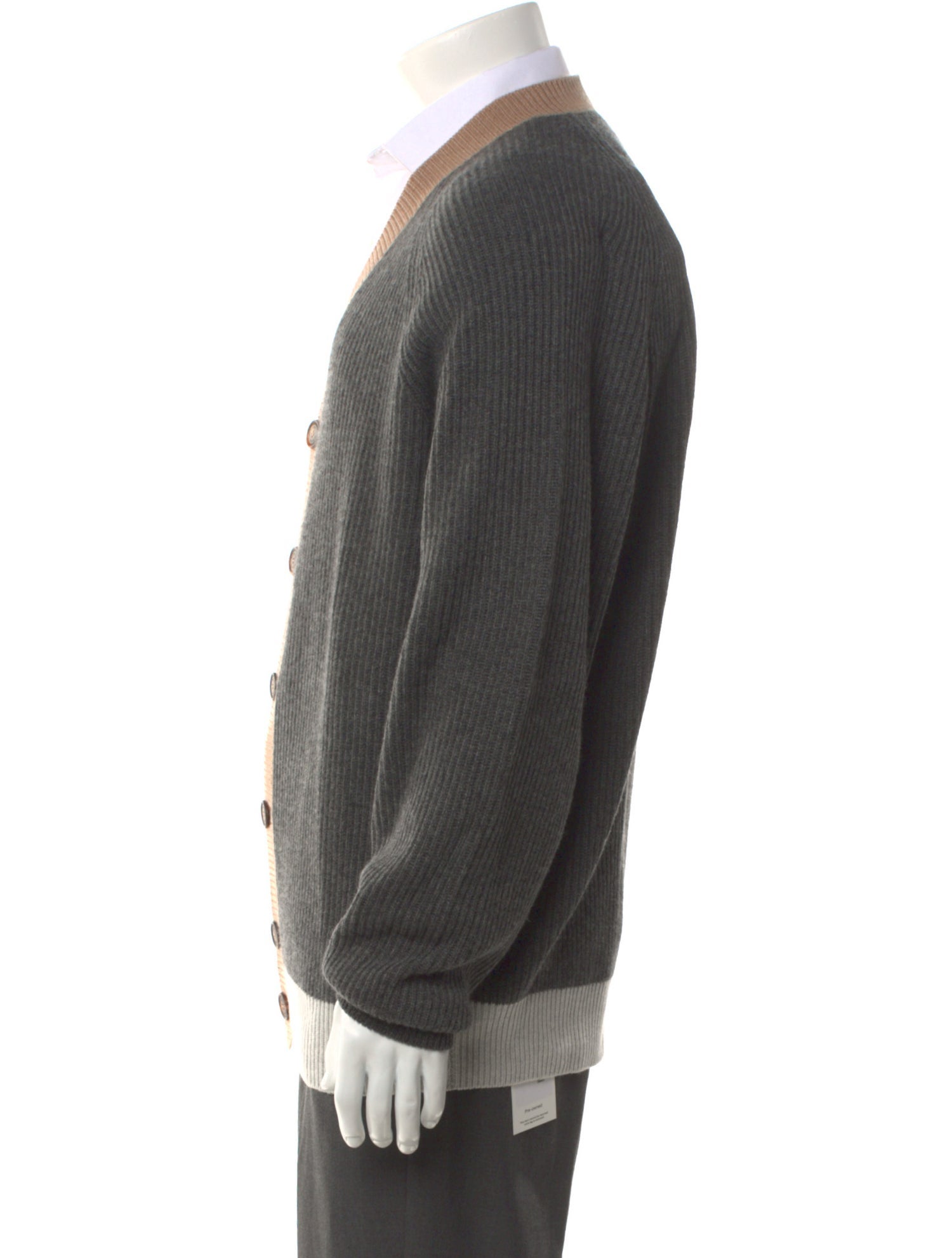 Brunello Cucinelli Cashmere Colorblock Pattern Cardigan w/ Tags