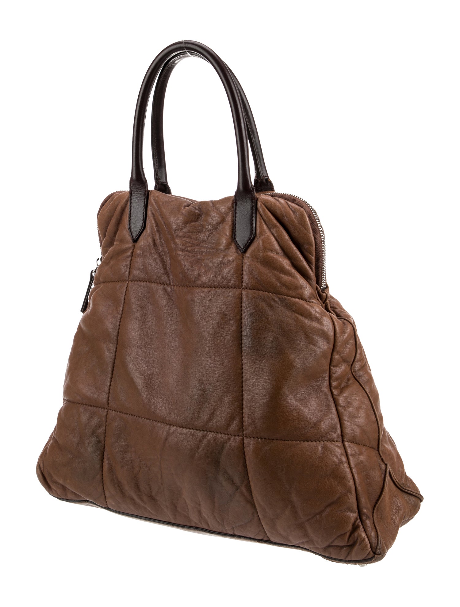 Brunello Cucinelli Leather Top Handle Bag