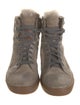 Brunello Cucinelli Monili Suede Combat Boots