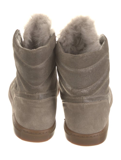 Brunello Cucinelli Monili Suede Combat Boots