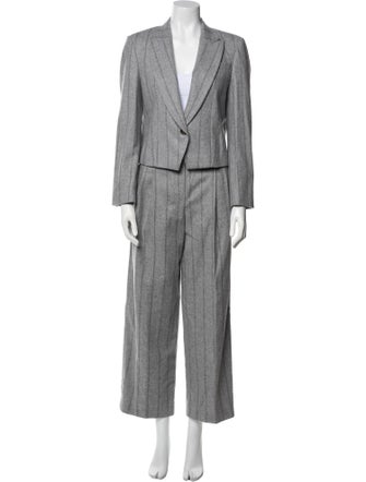 Brunello Cucinelli Virgin Wool Striped Pantsuit