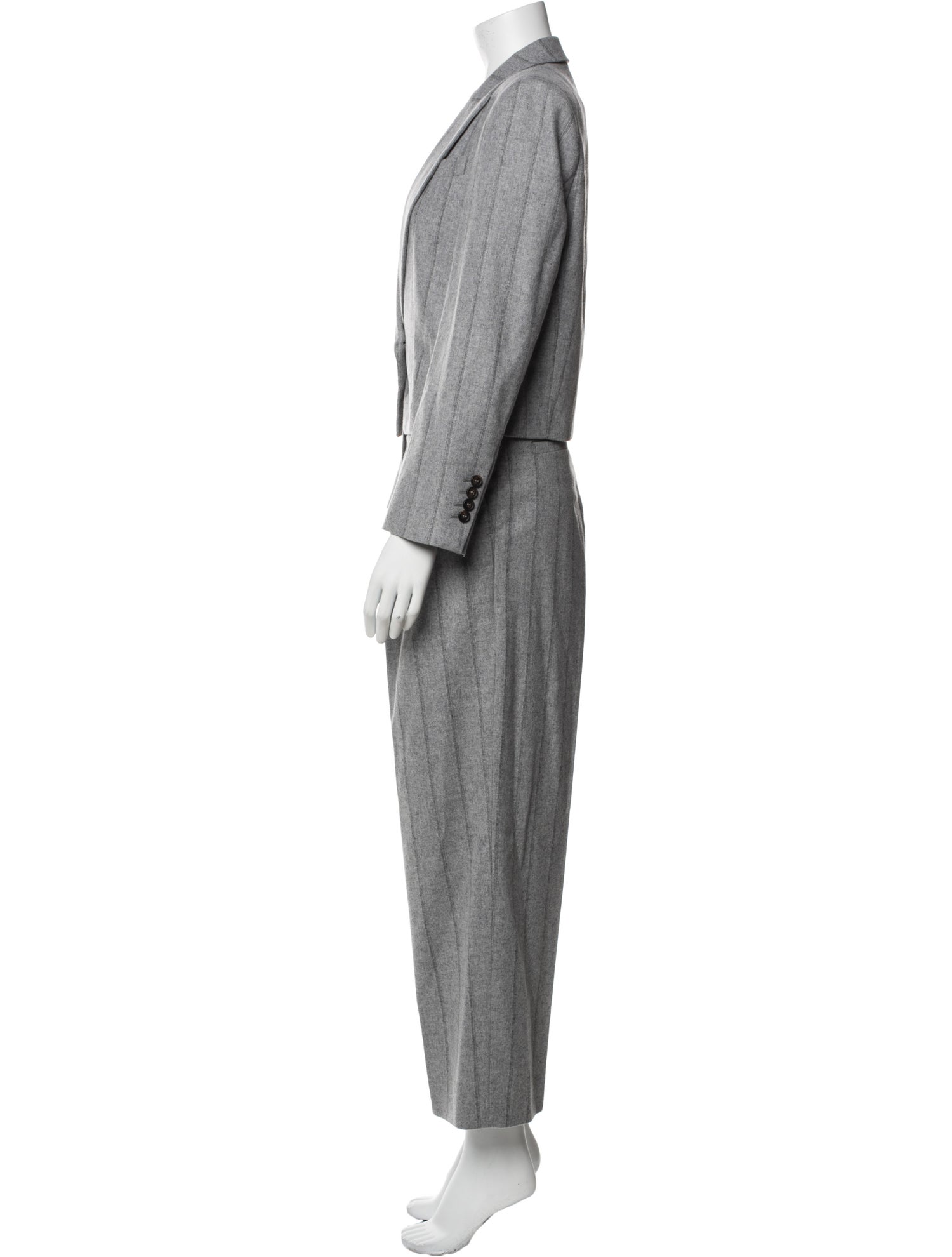 Brunello Cucinelli Virgin Wool Striped Pantsuit