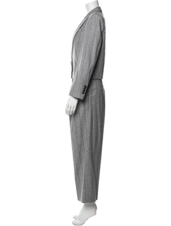 Brunello Cucinelli Virgin Wool Striped Pantsuit