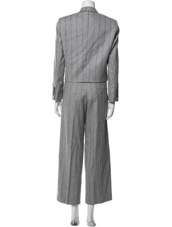 Brunello Cucinelli Virgin Wool Striped Pantsuit