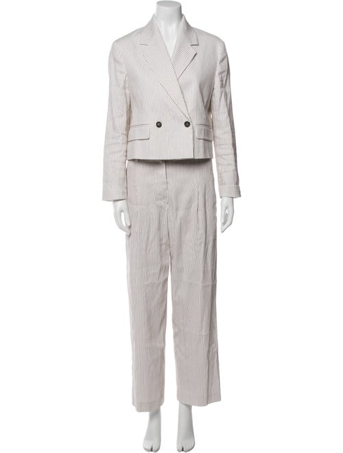Brunello Cucinelli Linen Striped Pantsuit