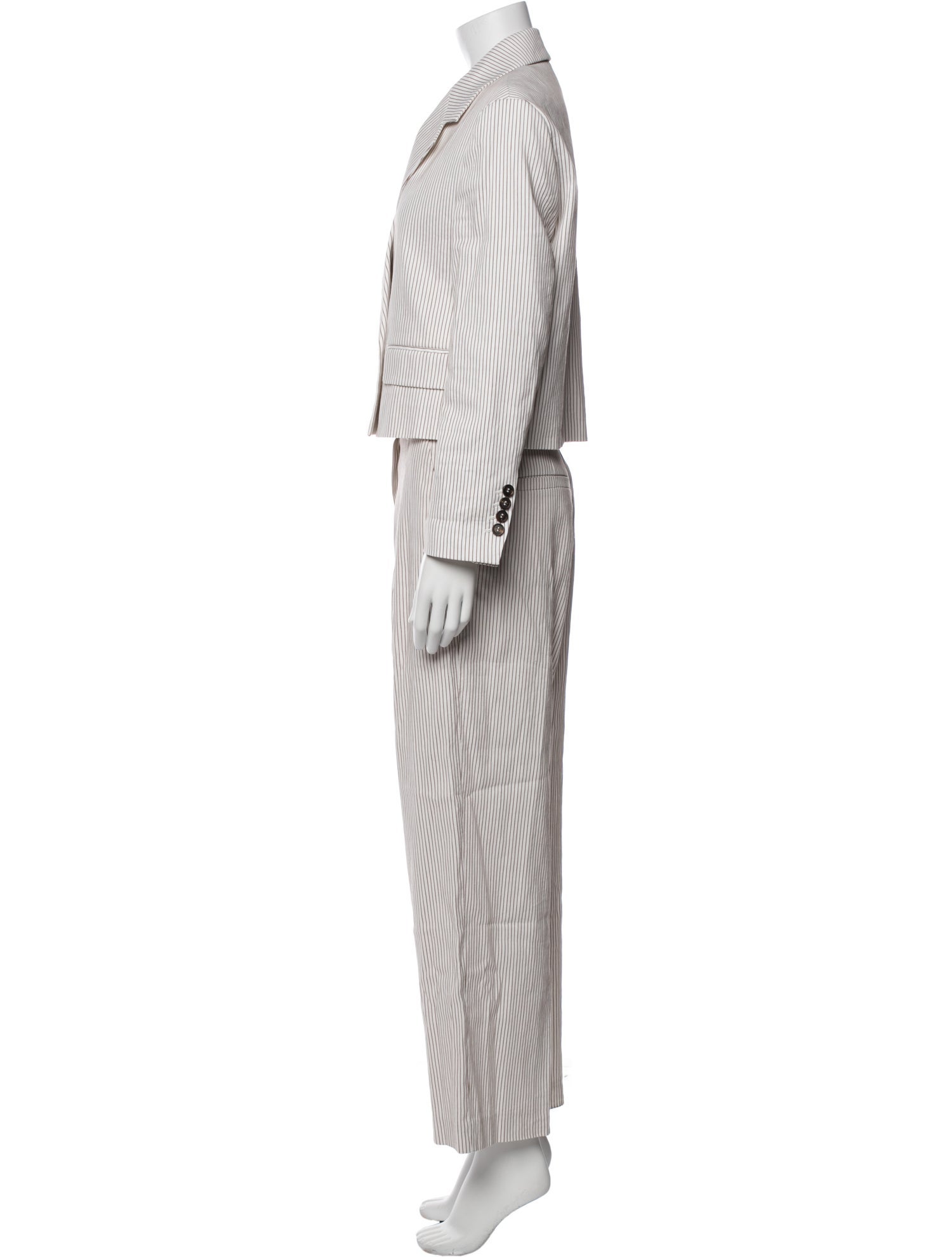 Brunello Cucinelli Linen Striped Pantsuit