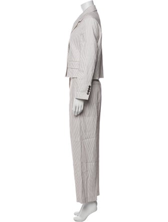 Brunello Cucinelli Linen Striped Pantsuit