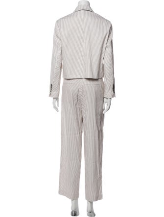 Brunello Cucinelli Linen Striped Pantsuit