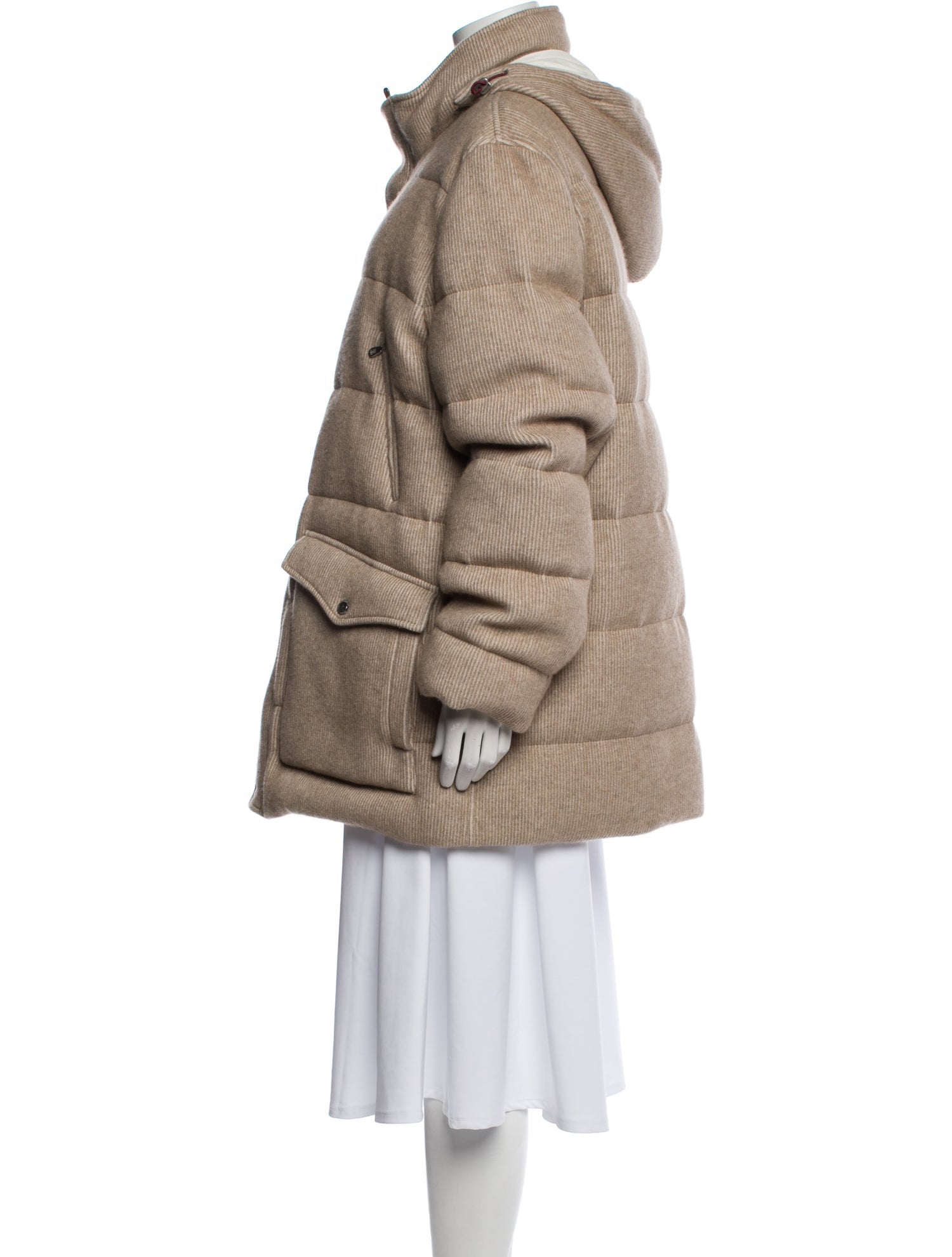 Brunello Cucinelli Nylon Faux Fur Coat