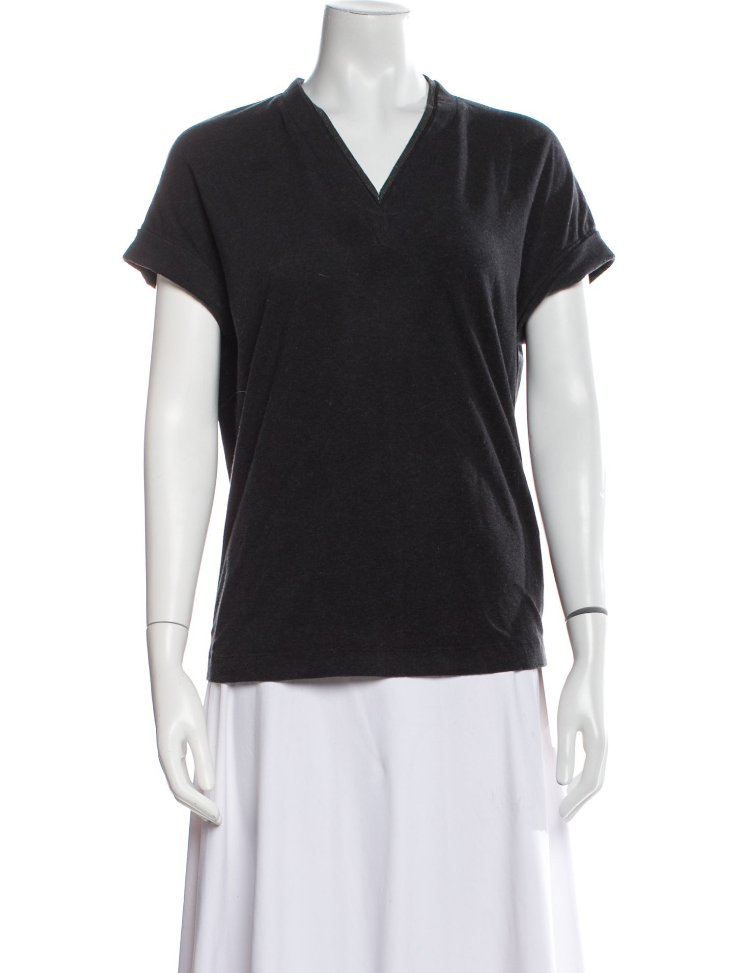 Brunello Cucinelli V-Neck Short Sleeve T-Shirt