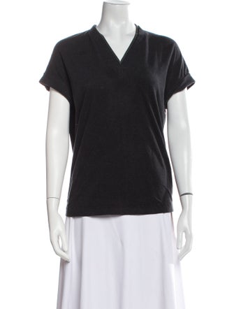 Brunello Cucinelli V-Neck Short Sleeve T-Shirt