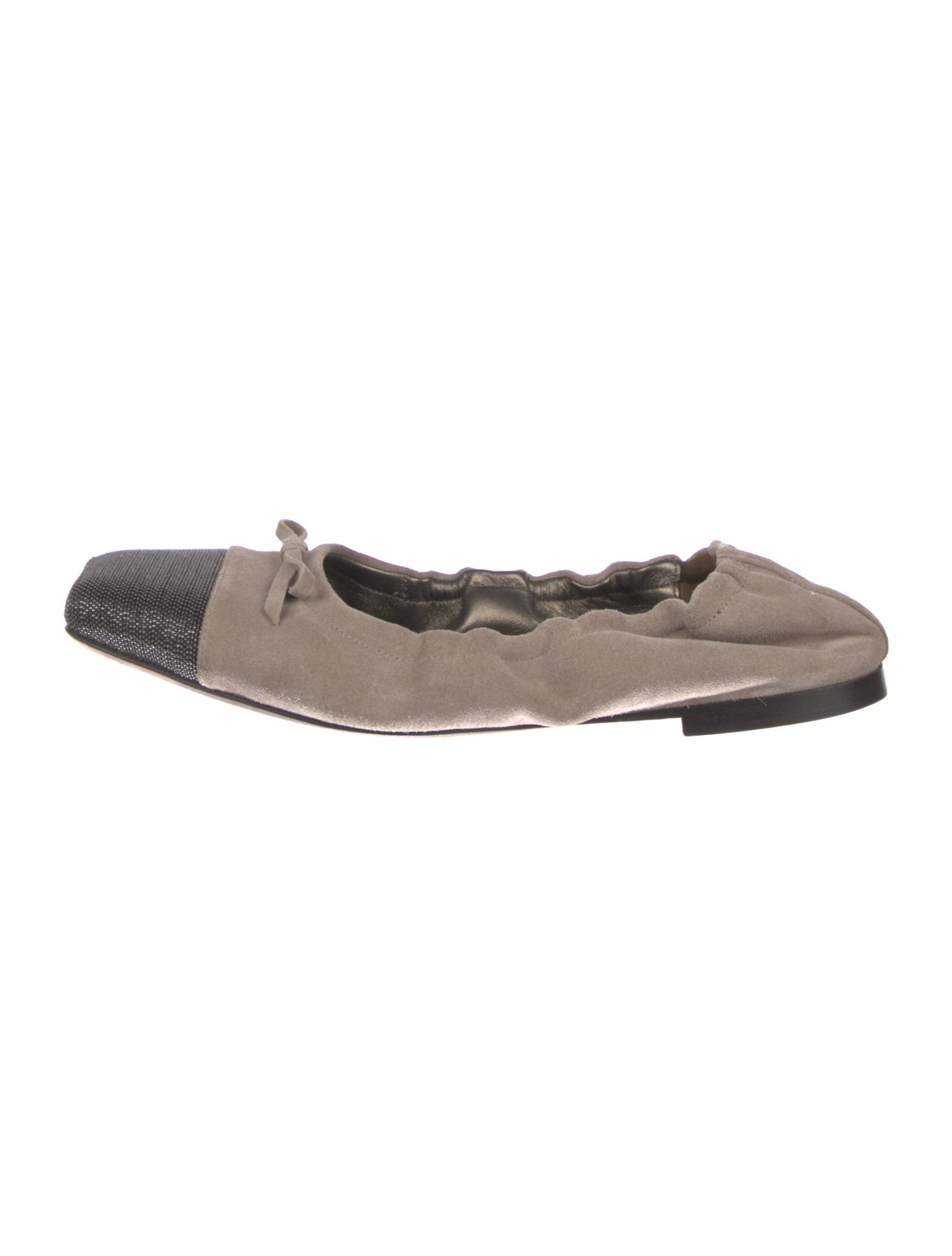 Brunello Cucinelli Monili Suede Ballet Flats