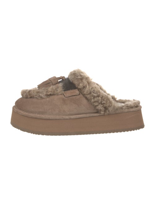 Brunello Cucinelli Monili Suede Mules