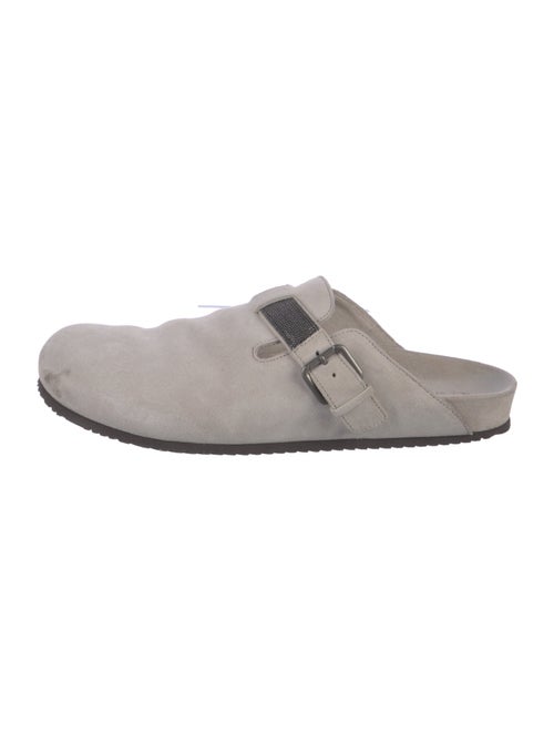Brunello Cucinelli Monili Suede Mules
