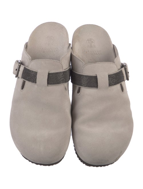 Brunello Cucinelli Monili Suede Mules