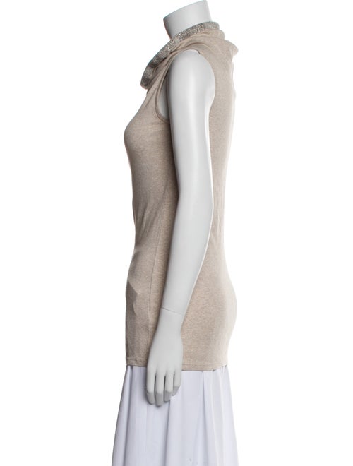 Brunello Cucinelli Cowl Neck Sleeveless Top