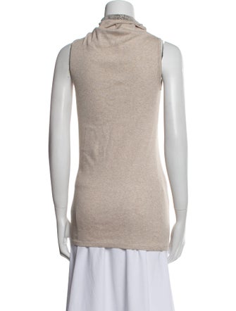 Brunello Cucinelli Cowl Neck Sleeveless Top
