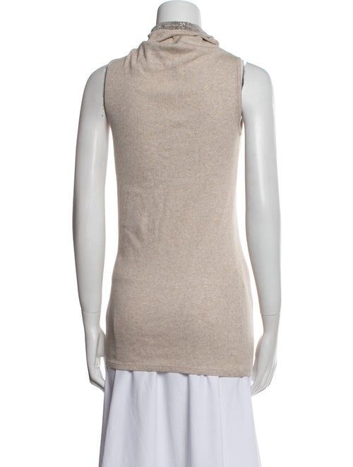 Brunello Cucinelli Cowl Neck Sleeveless Top