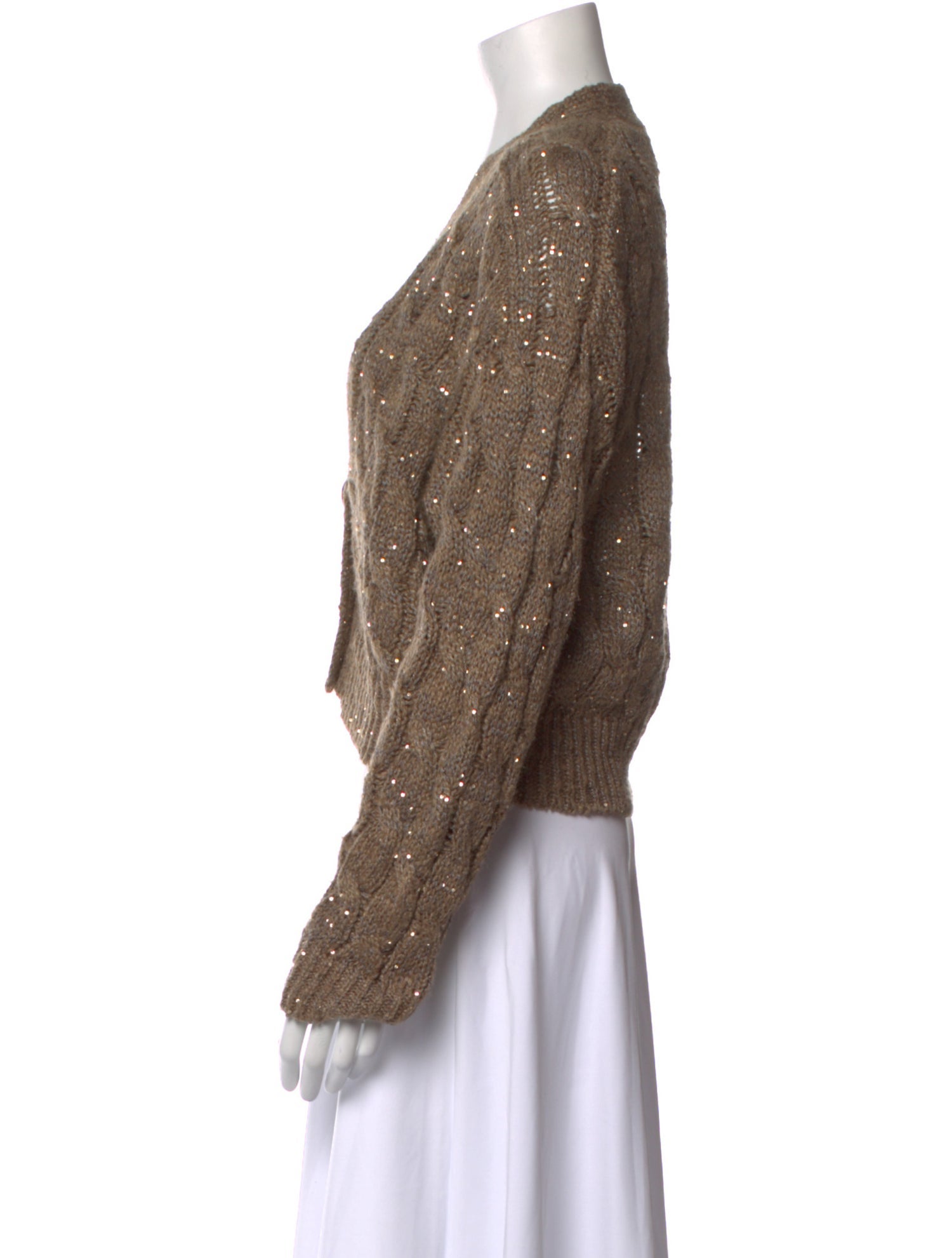 Brunello Cucinelli Silk V-Neck Sweater