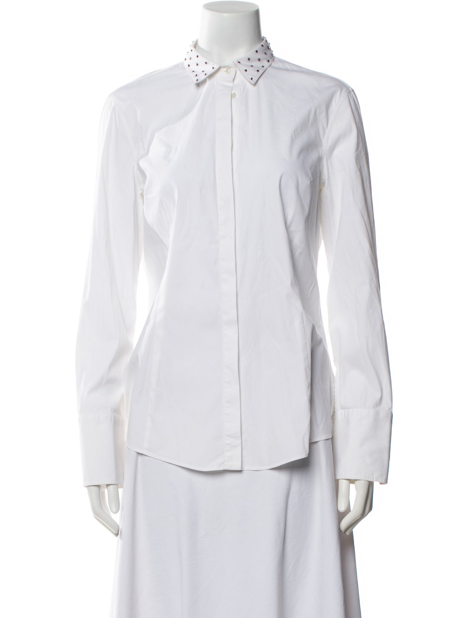 Brunello Cucinelli Long Sleeve Button-Up Top