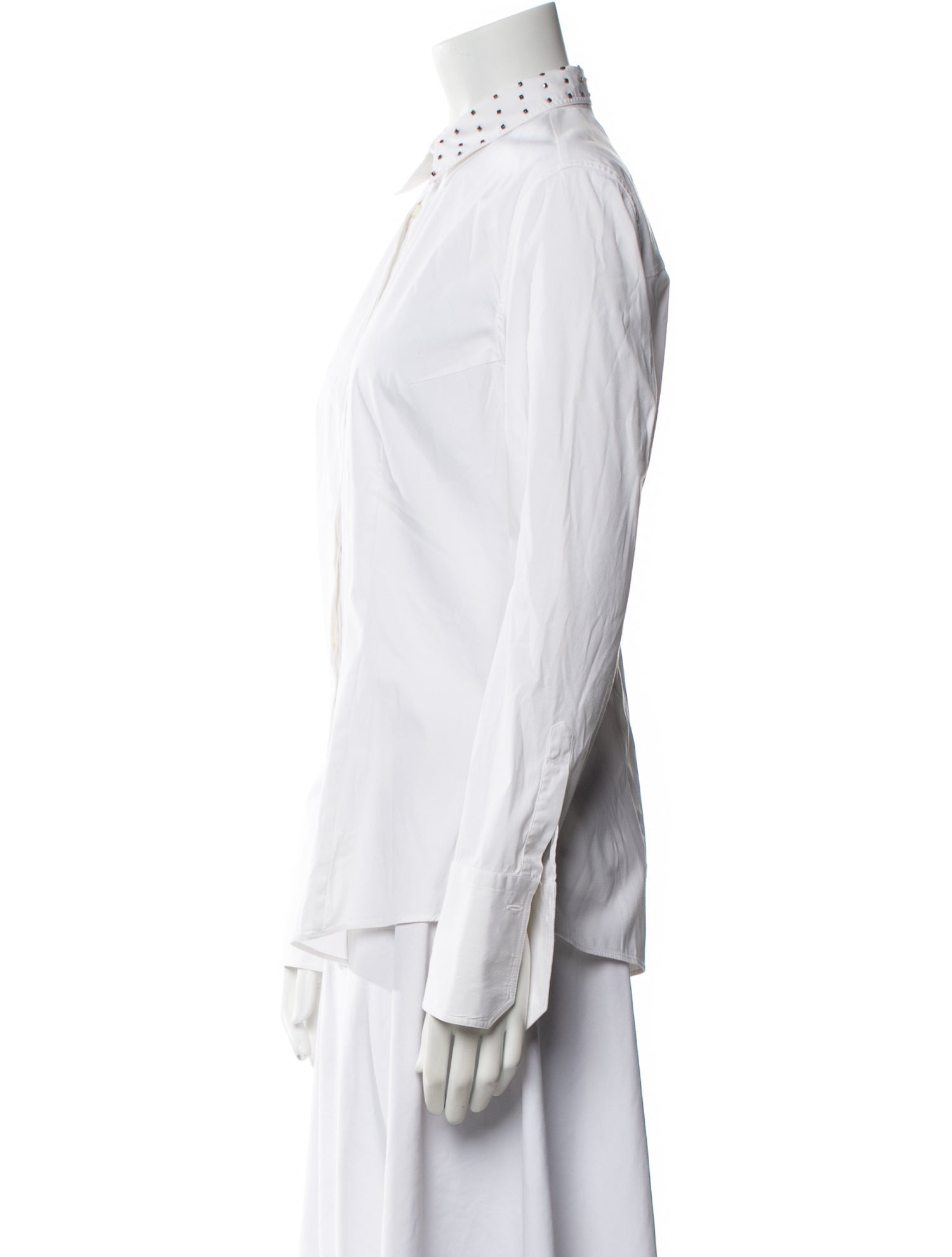 Brunello Cucinelli Long Sleeve Button-Up Top