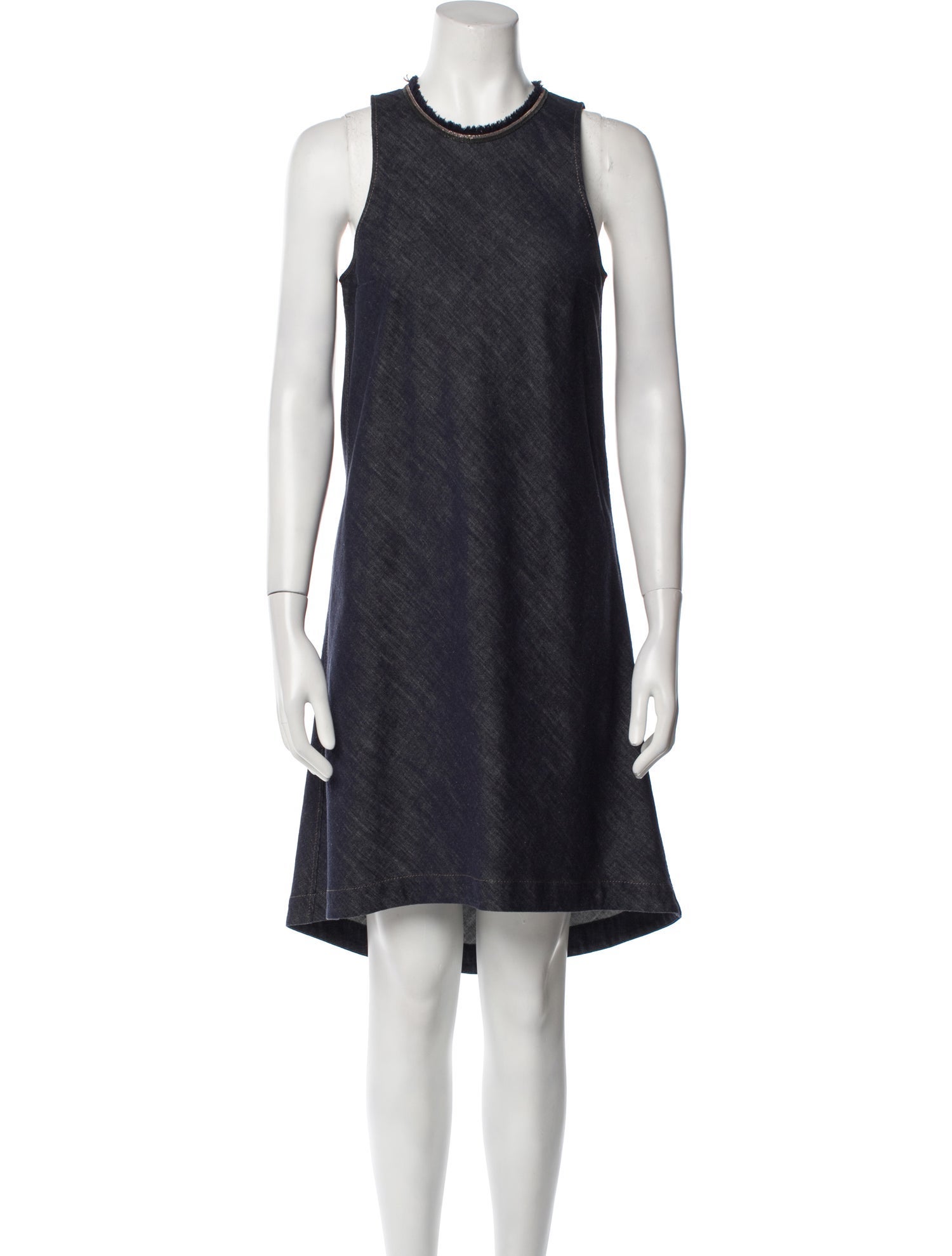 Brunello Cucinelli Crew Neck Knee-Length Dress